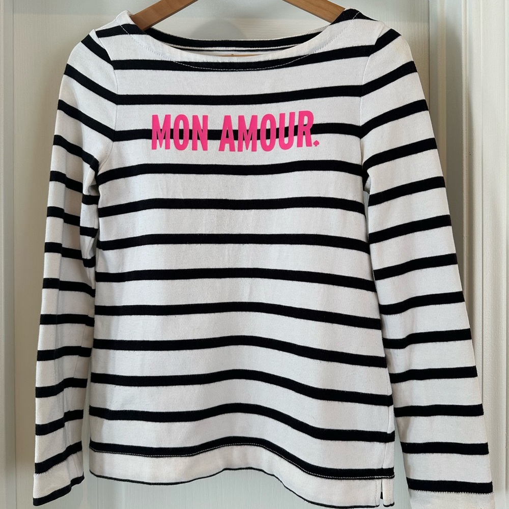 Kate Spade Black and White Striped Shirt